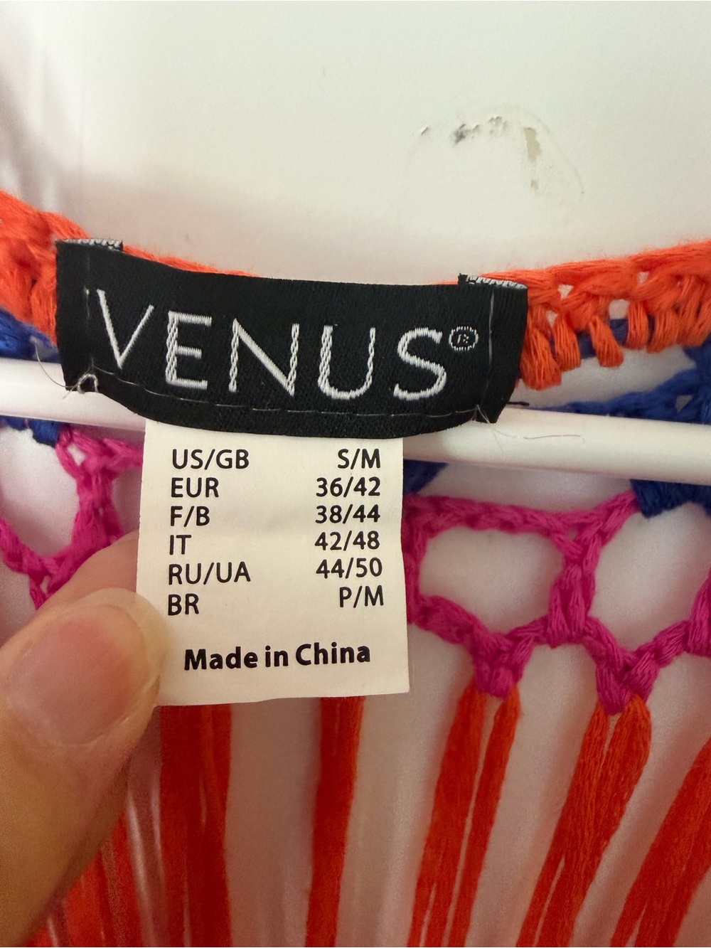 VENUS Black Label with Bright Orange and Fuchsia Crochet Detail - Picture 3 of 3